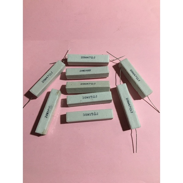 (20chiếc)Trở 30w15 ohm j-Trở20w 100 ohm j-Trở20w 47 ohm j