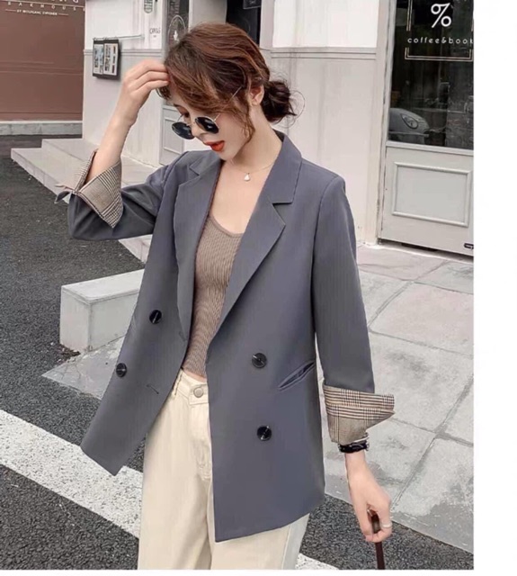 Áo blazer tay kẻ ( hàng order không có sẵn) | BigBuy360 - bigbuy360.vn