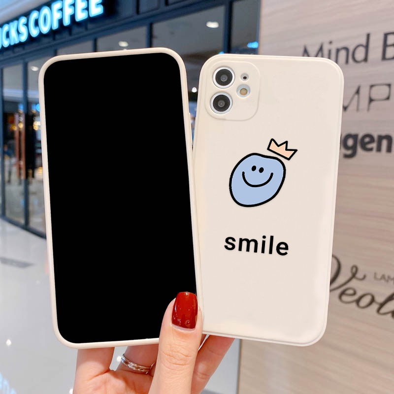 Ốp Điện Thoại Hình Mặt Cười Dễ Thương Cho iphone 13 Pro Max iphone 11 12 Pro XS 7 8 Plus