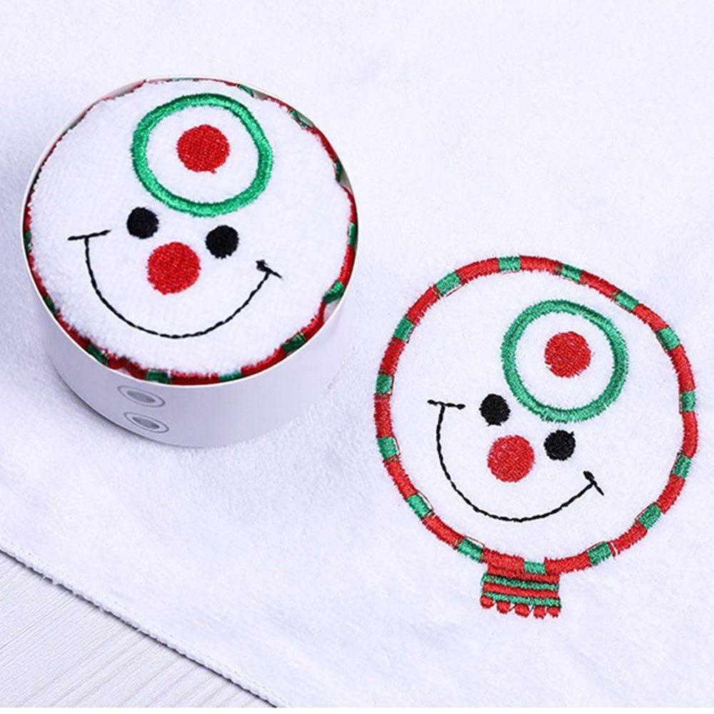Khăn Cotton 30x30cm Họa Tiết Bánh Cupcake Trang Trí Giáng Sinh Năm Mới