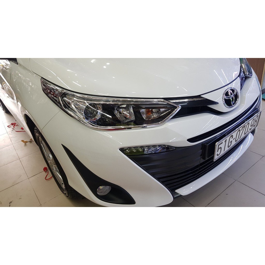 Ốp Viền Đèn Pha Hậu Xe Toyota VIOS 2019 2020 2021-MẠ CROM.