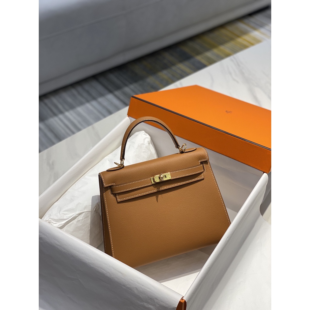 Túi xách da thật nữ thời trang cao cấp Hermes HM kelly thiết kế sang trọng, cổ điển