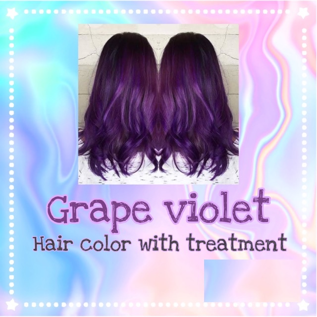 Thuốc Nhuộm Tóc Màu Tím Đen Quả Nho Tại Nhà 4/2 Grape Purple Hair Dye Cream