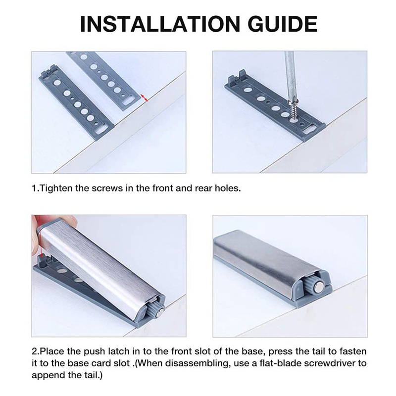 Bộ 6 Bản Lề Dạng Nhấn Cho Cửa Tủ Nhà Bếp Chuyên Dụng