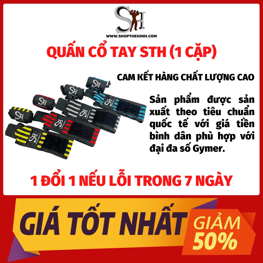 Quấn Cổ Tay Bảo Vệ Cổ Tay, Tập Gym, Chơi Thể Thao, Đạp Xe Shopthehinh  1 Cặp