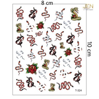 Sticker dán móng nail hoạ tiết rắn
