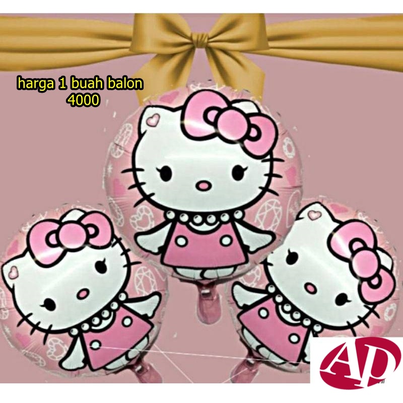 Bong Bóng Giấy Tròn hello kitty