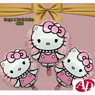 Bong Bóng Giấy Tròn hello kitty