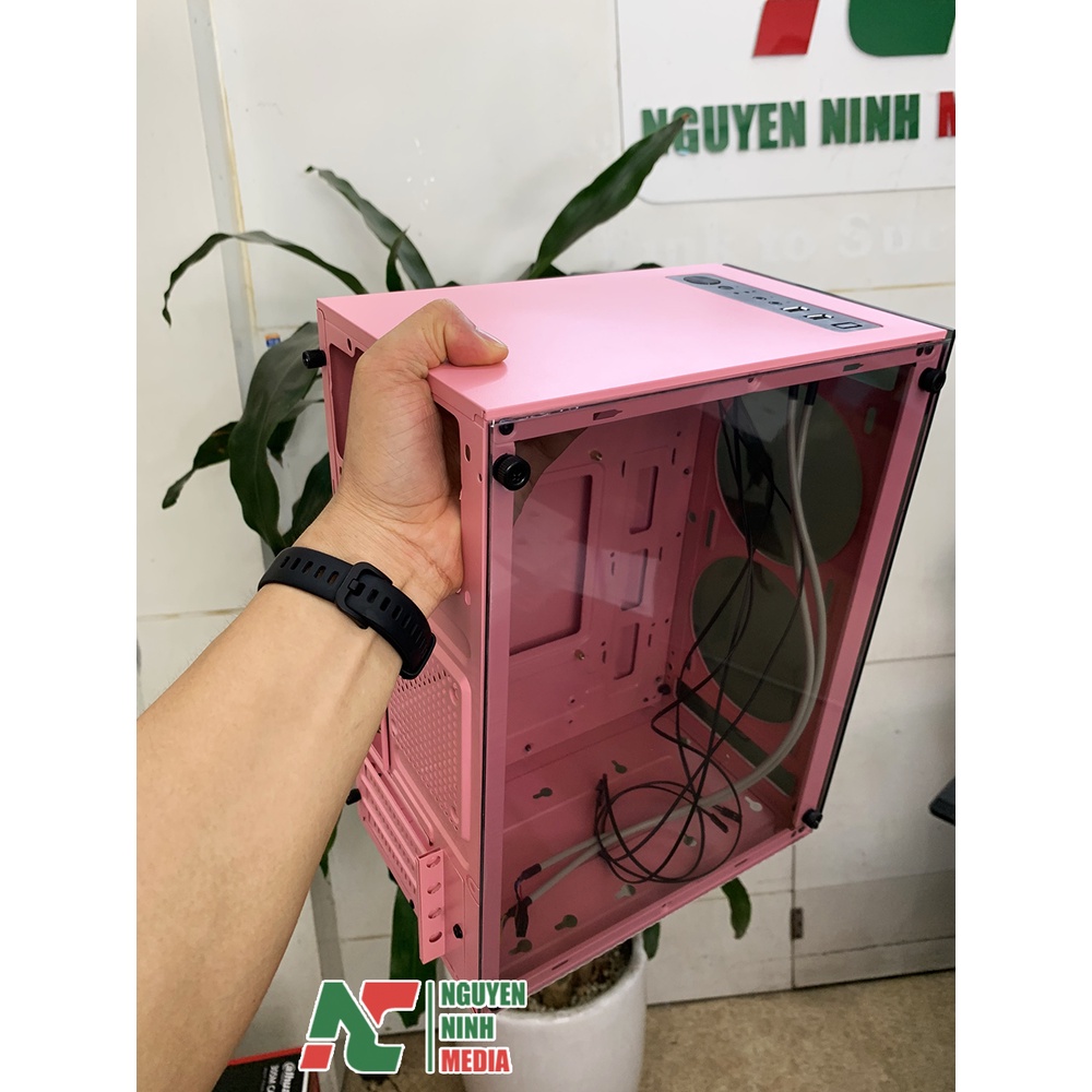 Vỏ Case Mini VSP V212 Pink (Màu Hồng) 2 Mặt Kính Cường Lực - Hàng Chính Hãng