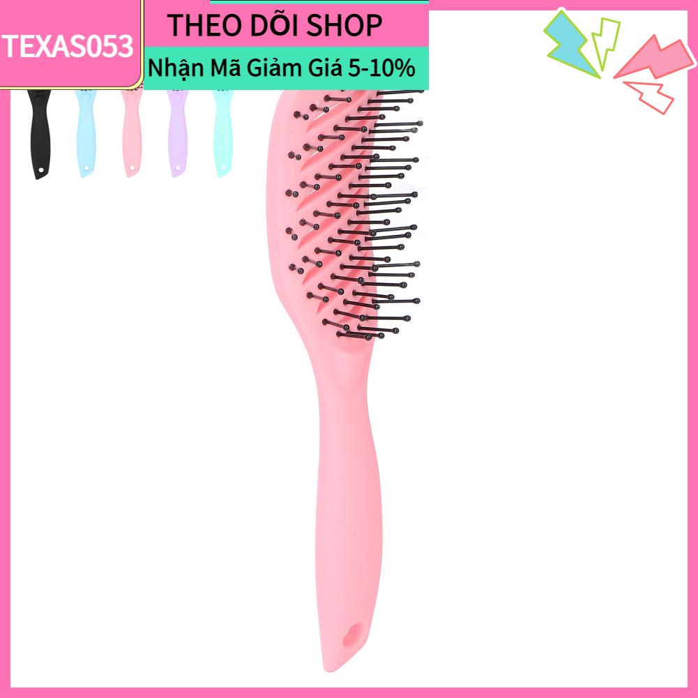 Texas053 Lược chải tóc Meniscus ướt và khô nylon tạo kiểu Làm massage