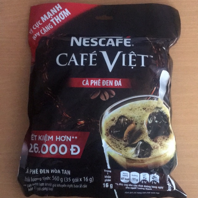 Nescafe Cafe Việt gói lớn tiết kiệm 35x16g