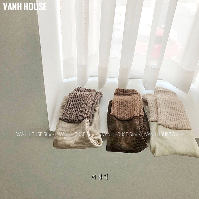 Quần nỉ đáp gấu len phong cách Hàn Quốc | BigBuy360 - bigbuy360.vn