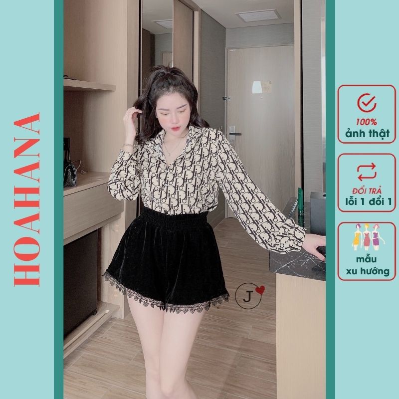 Áo sơ mi nữ, form rộng tay bồng tiểu thư xinh xắn lụa mango cao cấp trend 2022 HOAHANA-SMN