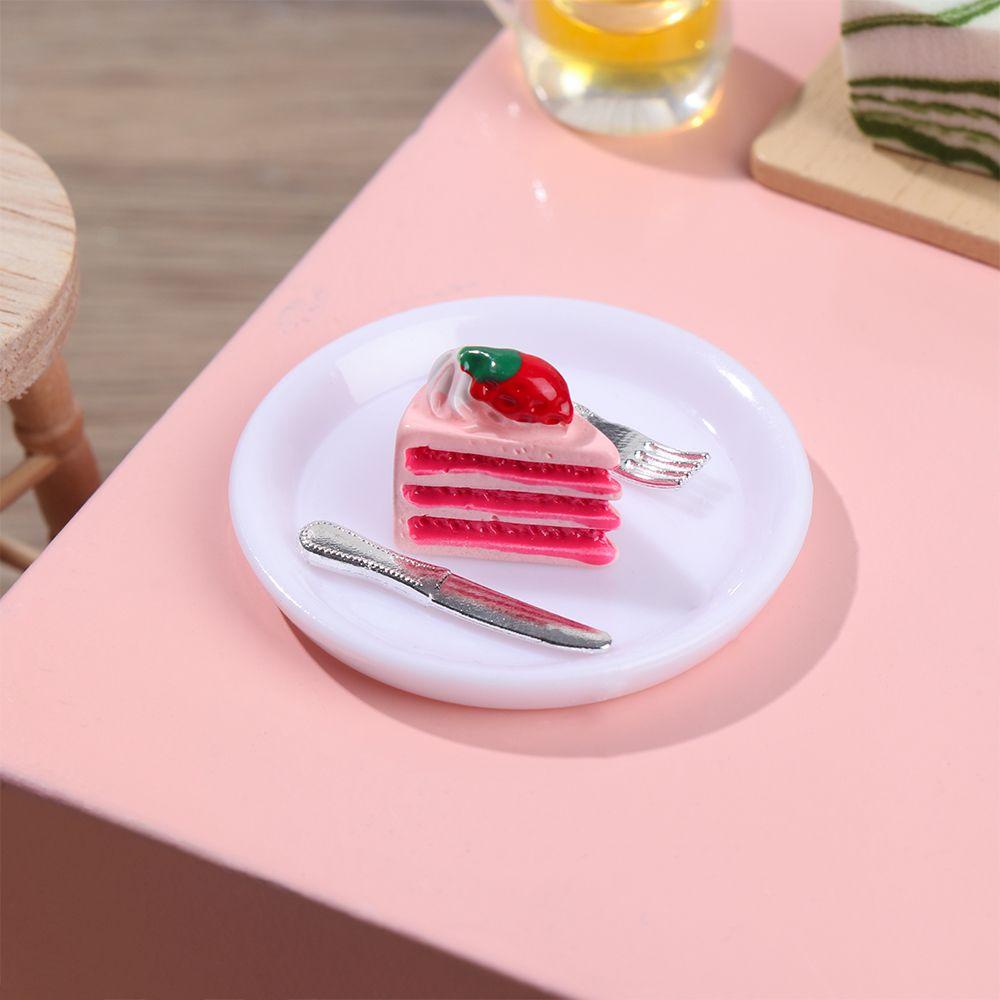1 Bộ Mô Hình Bánh Kem Có Khay Trà Chiều Thu Nhỏ Dành Cho Nhà Búp Bê