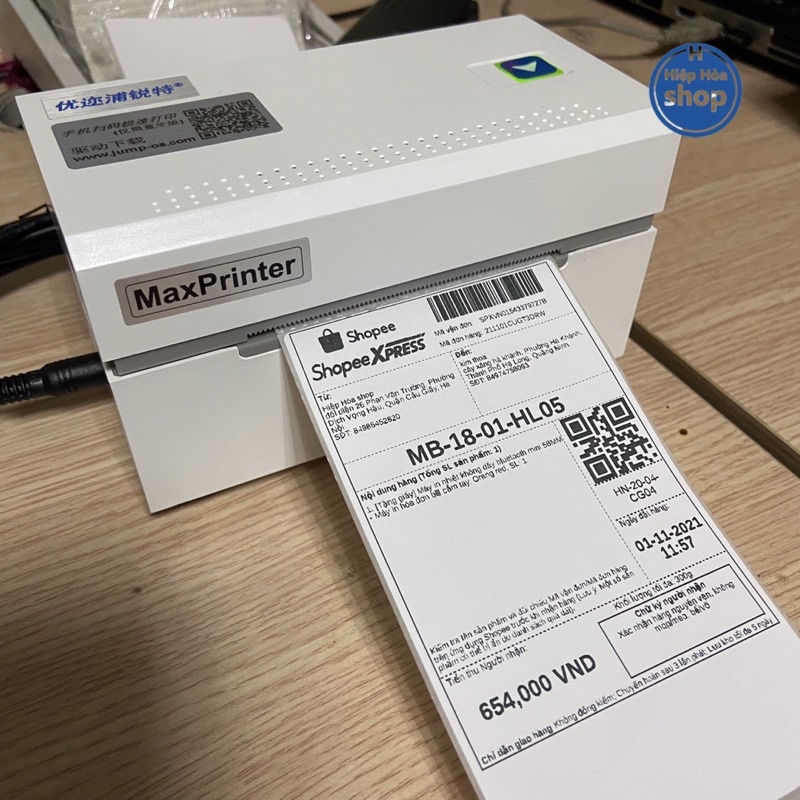 Máy in đơn hàng MaxPrinter-A7 - Máy in nhiệt Max printer A7