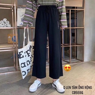 Quần ống suông hoa cúc - C