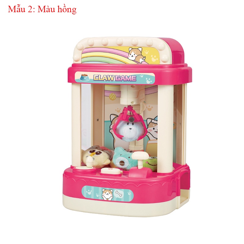 Máy Gắp Thú Bông có nhạc đèn cao 30cm tặng kèm 4 pin AA, Đồ chơi máy gắp thú mini GUDETAMA 1996