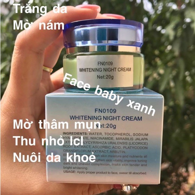 Bộ sản phẩm làm đẹp Kem Face Baby Xanh sắc chăm sóc da