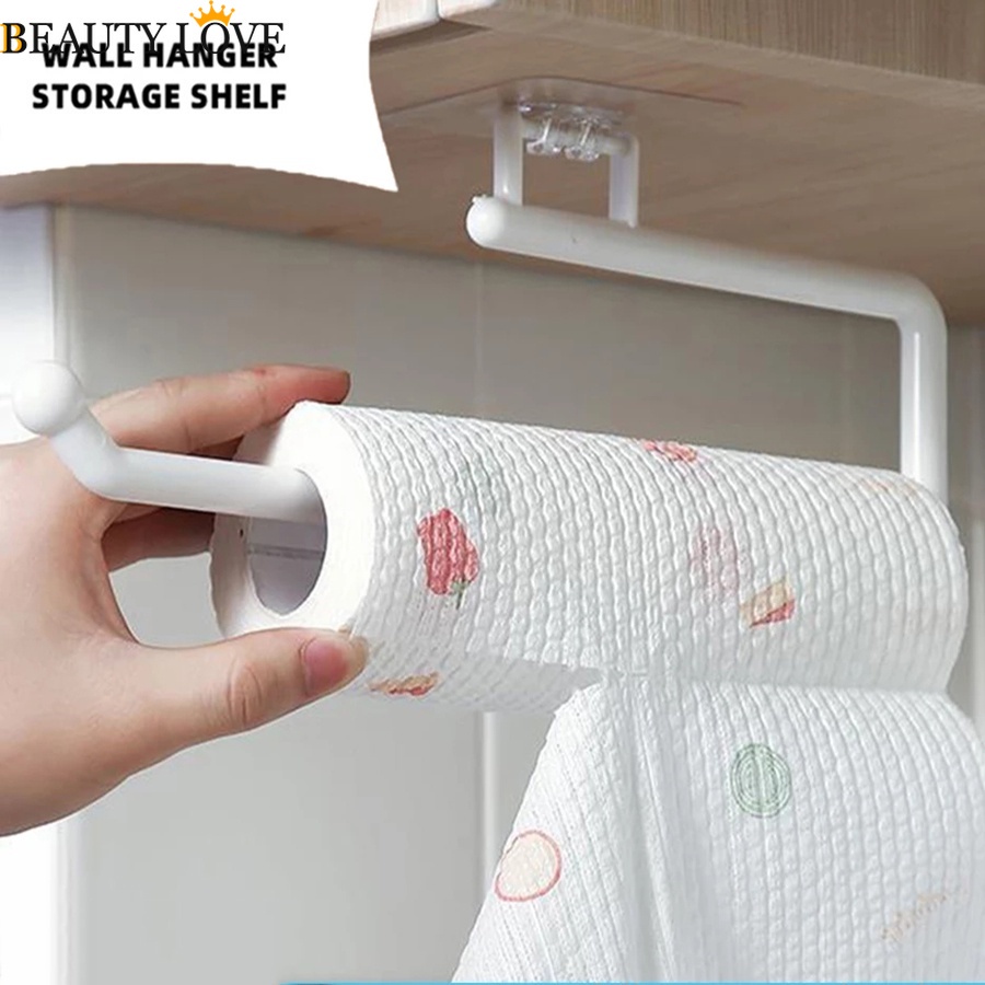 Giá Đỡ Cuộn Giấy Vệ Sinh Bằng Nhựa Tự Dính Có Thể Điều Chỉnh 1 Cái