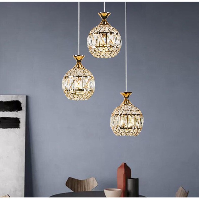 Bộ đèn thả MONSKY KAIRI pha lê sang trọng - kèm bóng LED chuyên dụng