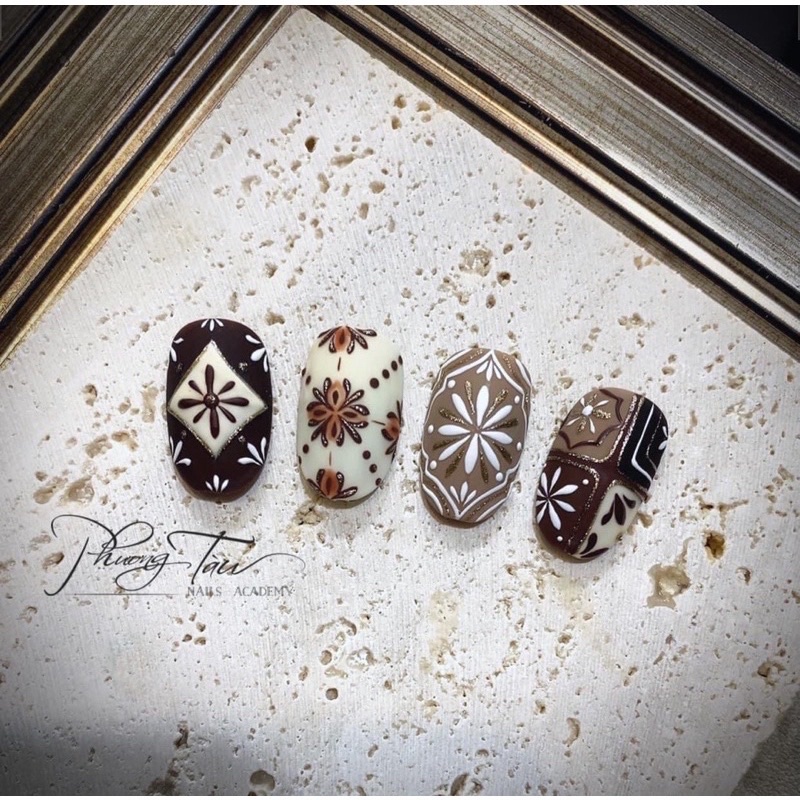 Gạch decor - Phụ kiện chụp ảnh gạch vuông &amp; tròn MaiAnhNails