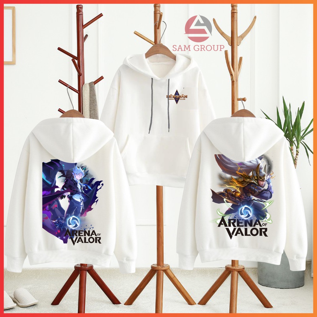 Áo liên quân mobile áo khoác hoodie Trắng chất nỉ bông dày dặn cho bé