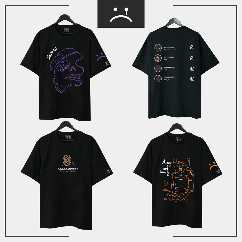 Áo Thun Sadboiz tay lỡ form rộng oversize, chất liệu Cotton Thái, áo phông unisex nam nữ xuongkkim
