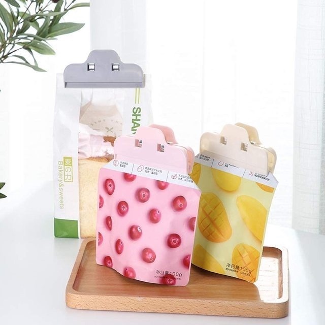 Kẹp miệng túi thực phẩm bằng nhựa mini co giãn chống ẩm tiện dụng