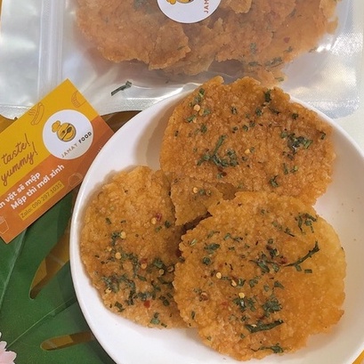 [10 bịch] Cơm cháy mắm hành 3 miếng lớn 10 bịch không bể thơm ngon giòn rụm | Ăn vặt Jamay Food
