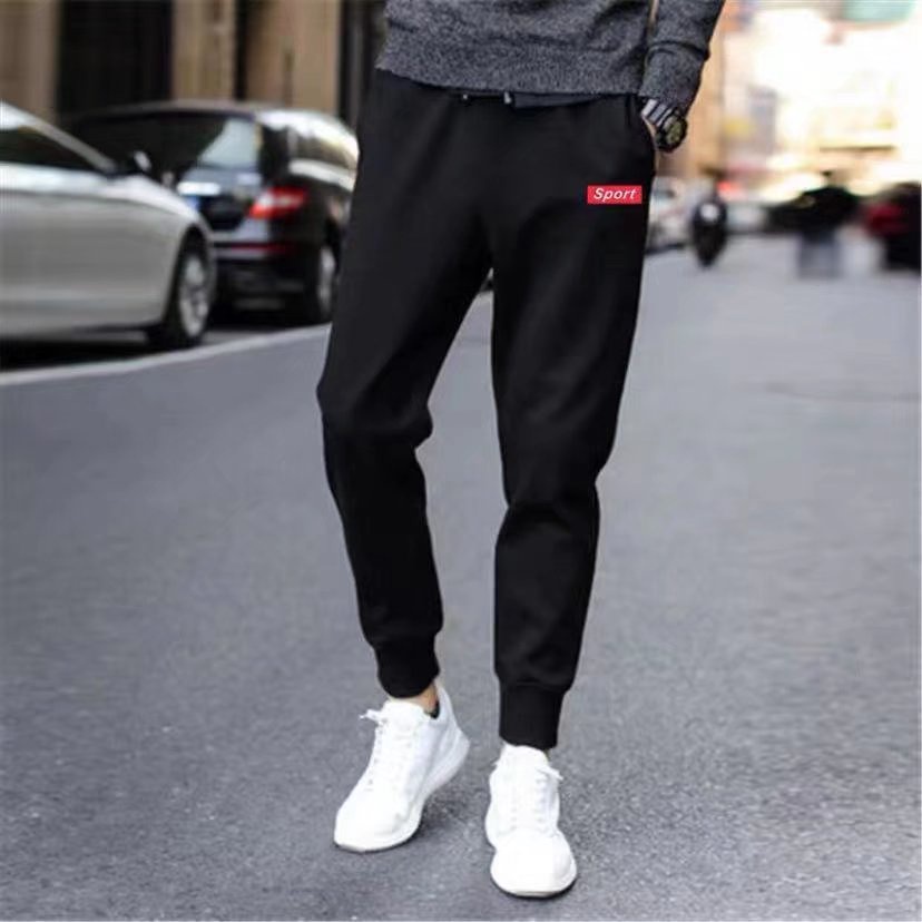 Quần Jogger Thể Thao Lót Nhung Dày Dặn Dáng Rộng Phong Cách Hàn Quốc Thời Trang Thu Đông Cho Nam