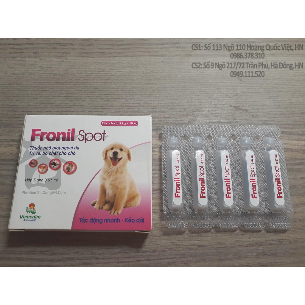 Fronil spot, Trị bọ nhỏ gáy cho thú cưng - Phụ kiện thú cưng Hà nội