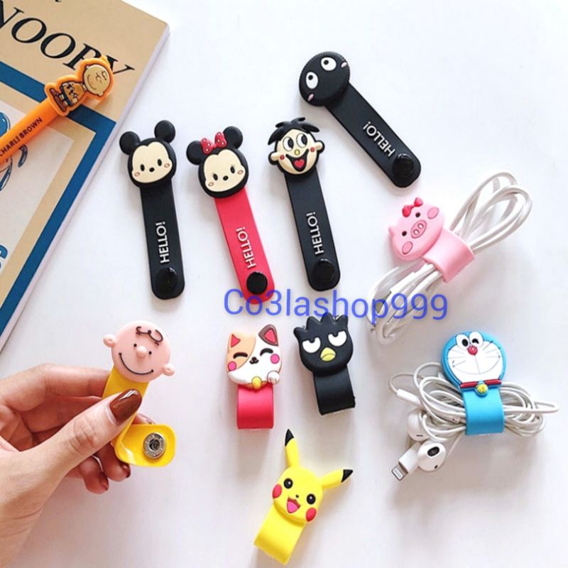 Dây thu gọn tai nghe,cáp sạc, Silicone nút bóp chống rối dây (1 CÁI)