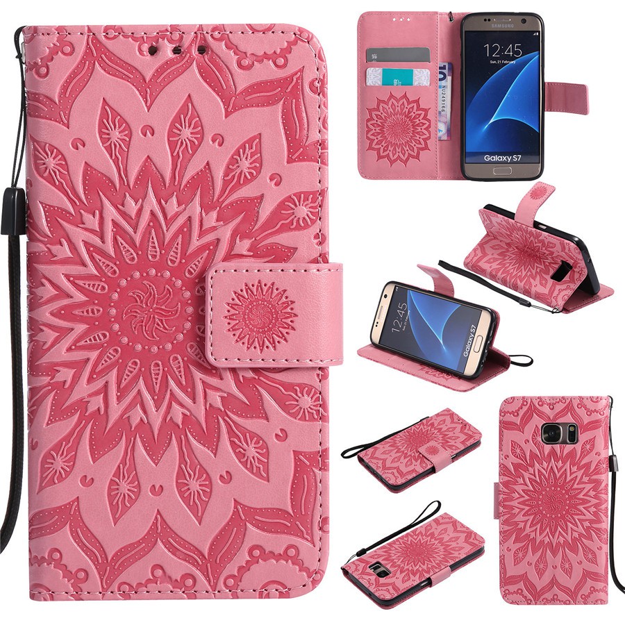 Samsung S7/S7 Edge Sun flower leather Phone case Hard shell | BigBuy360 - bigbuy360.vn