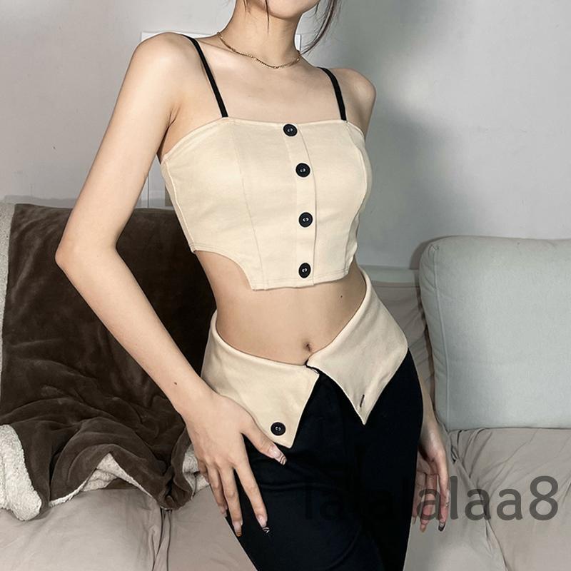 Áo Ba Lỗ Nữ Hở Lưng Có Nút Trước Cho Mùa Hè La8-YS