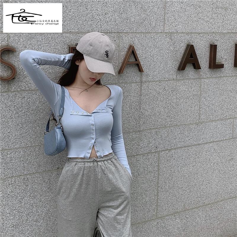 Áo Thun Tay Dài Màu Trơn Siêu Mỏng Phong Cách Hàn Quốc Thời Trang Mùa Hè 2022 Dành Cho Nữ