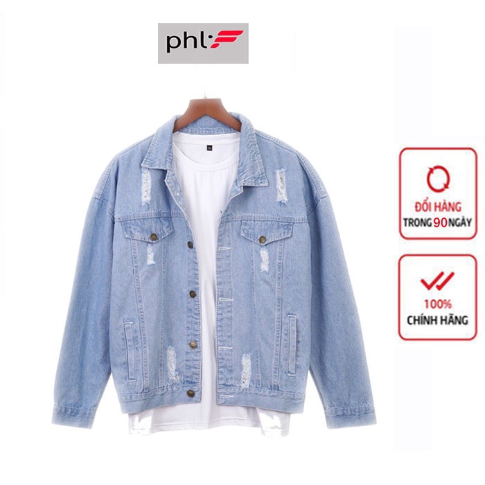 Áo khoác jean nam thời trang cao cấp PHL Fashion.