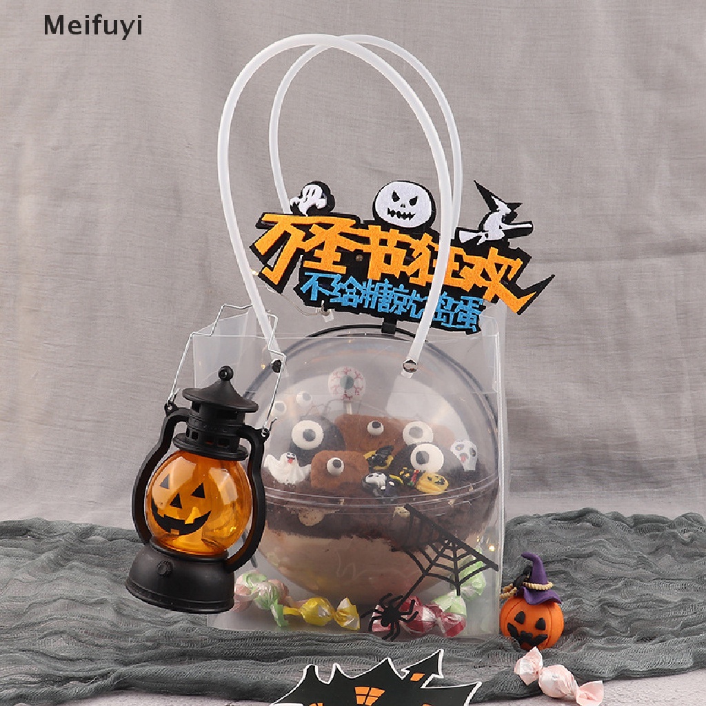 Đèn LED Dầu Hình Quả Bí Ngô Ma Trang Trí Halloween