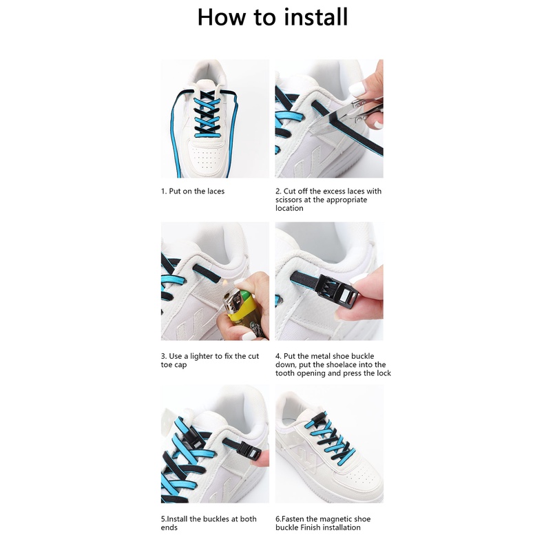 1 Cặp Dây Giày Nam Châm Co Giãn Một Kích Cỡ Cho Người Lớn Và Trẻ Em