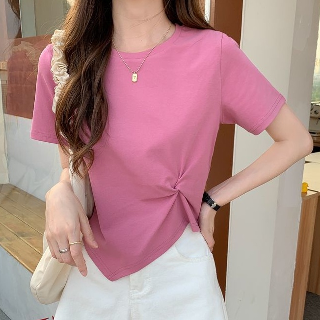 Áo thun tay ngắn lưng cao thời trang mùa hè cho nữ JL-TX-13