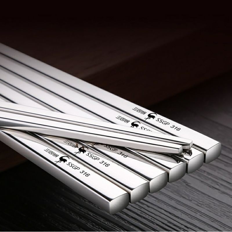 Bộ 5 đôi đũa inox 316 cao cấp