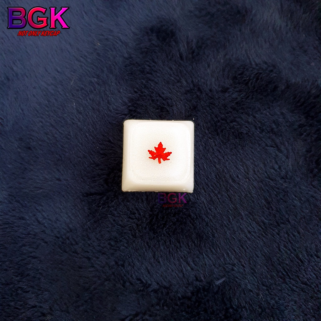 Keycap Artisan Maple Lá Phong OEM Profile Chất Liệu Resin Đổ Lớp Nút Bàn Phím Cơ