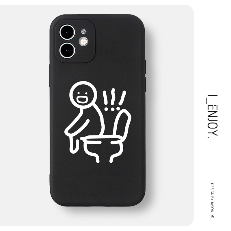 Ốp lưng GUMAN viền vuông bựa kute hài hước dễ thương đẹp cho iPhone 16 15 14 13 12 11 PRO MAX