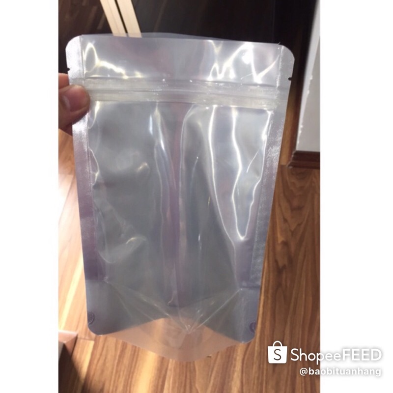 Túi zíp 1 mặt trong mặt bạc đáy đứng (0,5kg-1kg/1size)