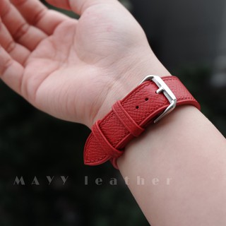 Dây Đồng Hồ Apple Watch Da Bê Epsom Màu Đỏ