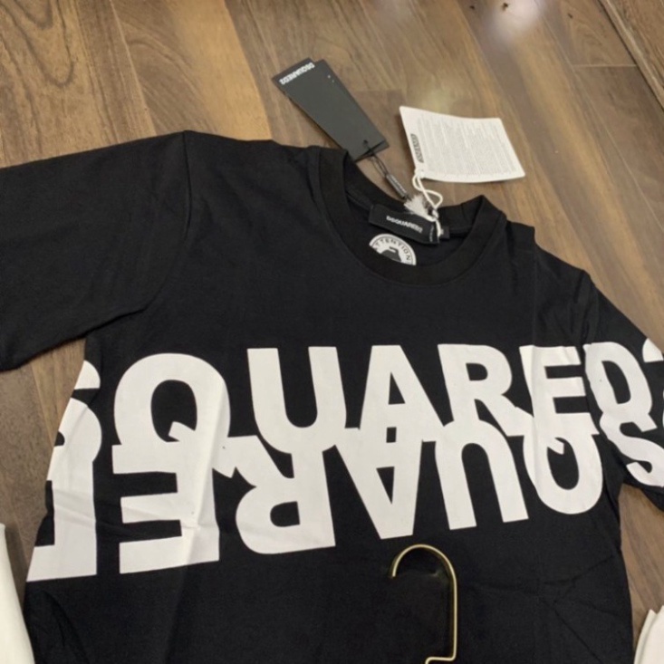 Áo Thun  DSQ Dập Chữ Nghiêng Trấn Thành, Áo thun unisex nam nữ form rộng oversize chất liệu Cotton
