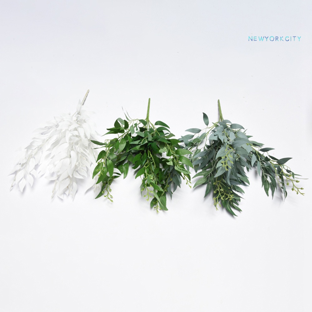 1 Nhánh Lá Liễu Nhân Tạo Trang Trí Nhà Cửa/Sân Vườn/Tiệc Cưới DIY