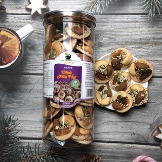 Bánh Đồng Tiền Mix Hạt Minh An Bí Xanh, Nho Khô, Hạnh Nhân, Hạt Điều (thơm-ngon-giòn-béo) 200GR 500GR