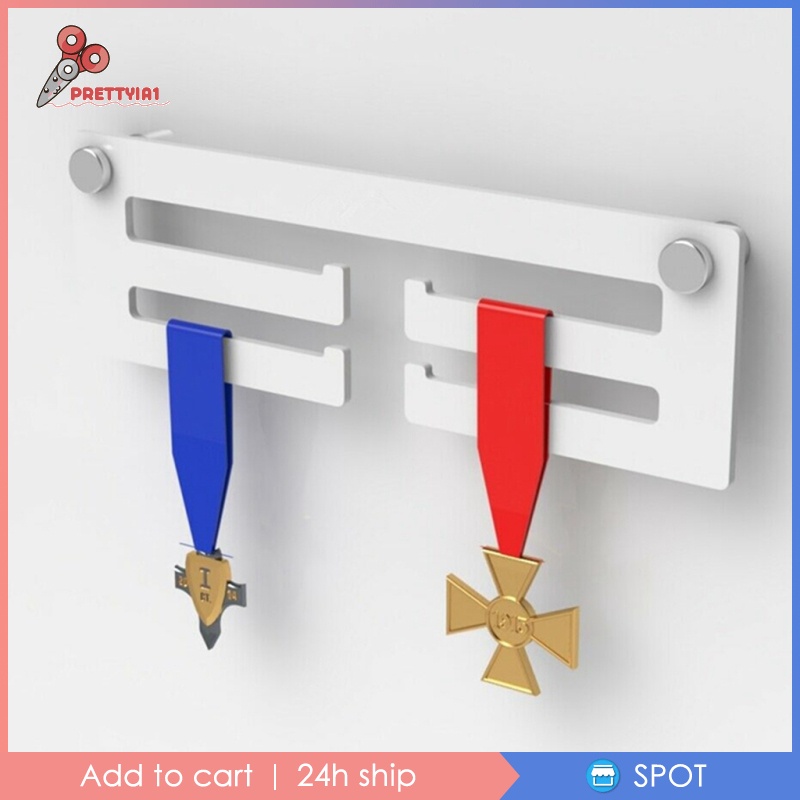 [Prettyia1] Giá Treo Trưng Bày Huy Chương 3 Màu Acrylic / Giá Đỡ / Giá Đỡ Kèm Ốc Vít