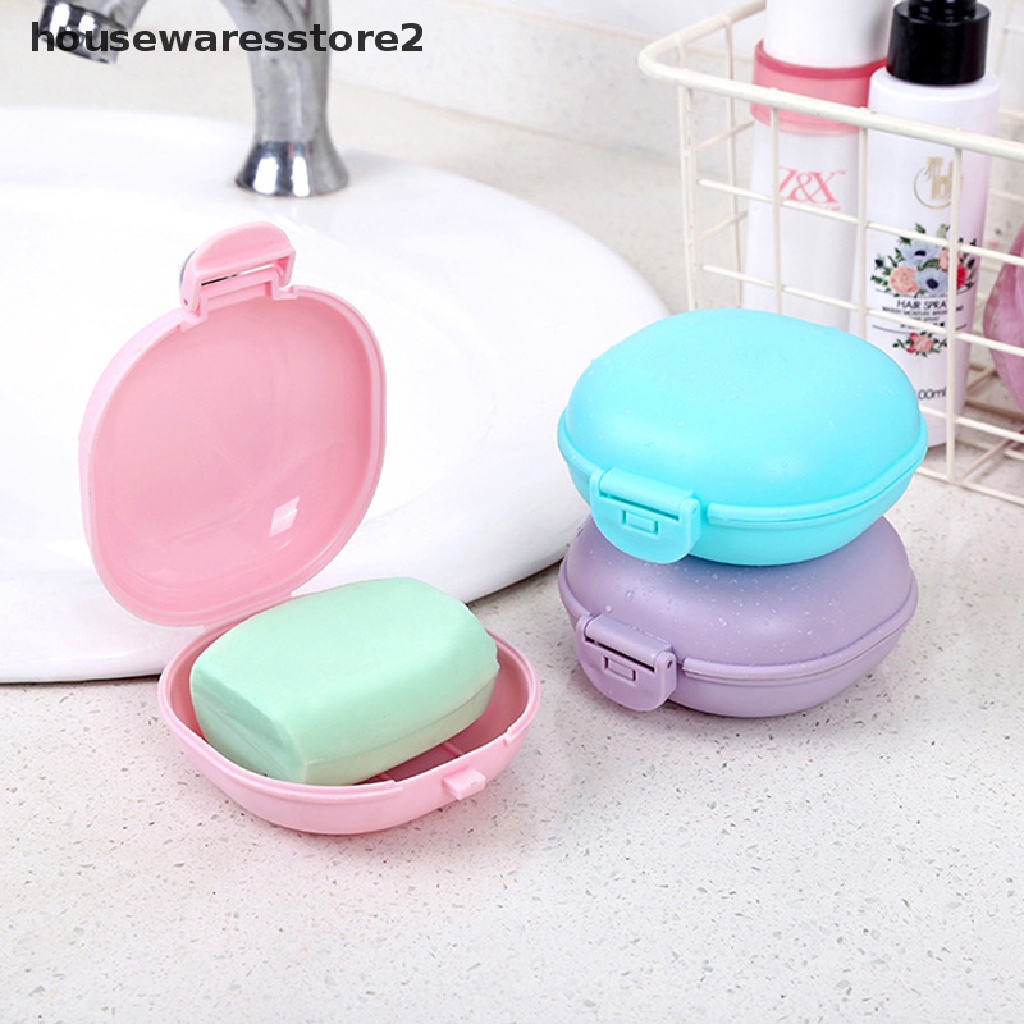 Set 2 Hộp Đựng Xà Phòng Chống Thấm Nước Kèm Giá Đỡ Tiện Dụng Khi Đi Du Lịch