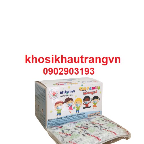 [Giá Sỉ] Khẩu trang 3 lớp Khánh An dành cho bé tiểu học hộp 50 cái | BigBuy360 - bigbuy360.vn